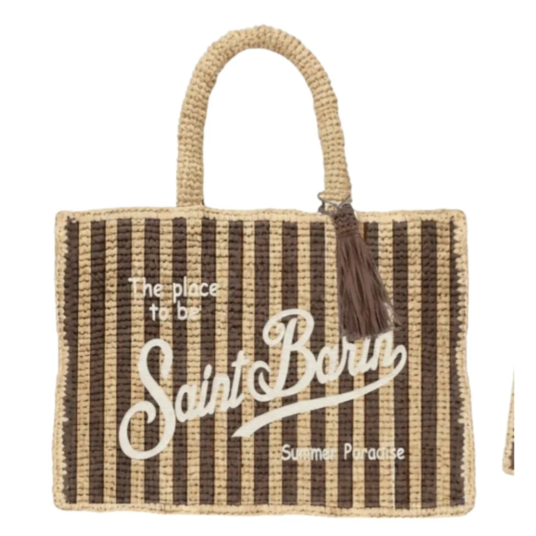 BOLSO SAINT BARTH RAFFIA VANITY  STRIPES MINI V 18 MUJER
