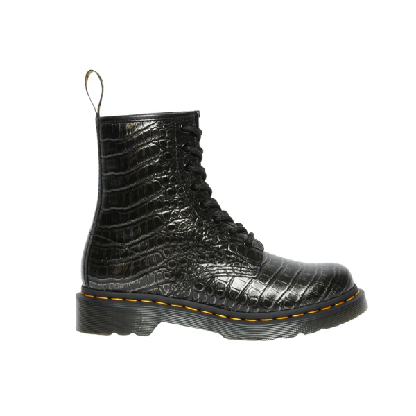 BOTAS  DR. MARTENS 1460 GUN METAL EMBSS MUJER - Image 2