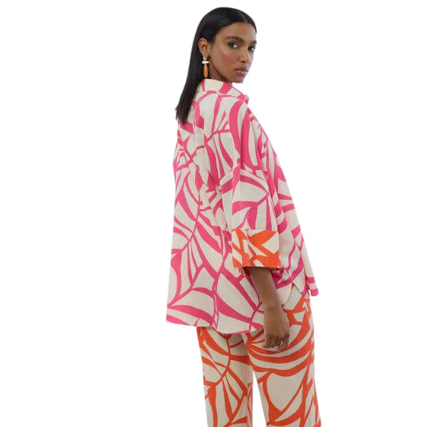 CAMISA LOLA CASADEMUNT PRINT HOJAS MUJER - Image 2