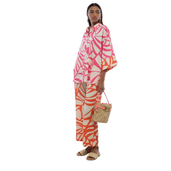 CAMISA LOLA CASADEMUNT PRINT HOJAS MUJER - Image 3