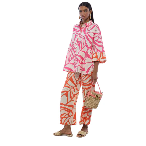 CAMISA LOLA CASADEMUNT PRINT HOJAS MUJER - Image 4