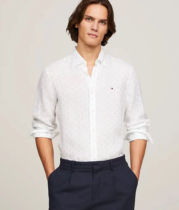 CAMISA TOMMY HILFIGER LINEN FIL COUPE HOMBRE - Image 2