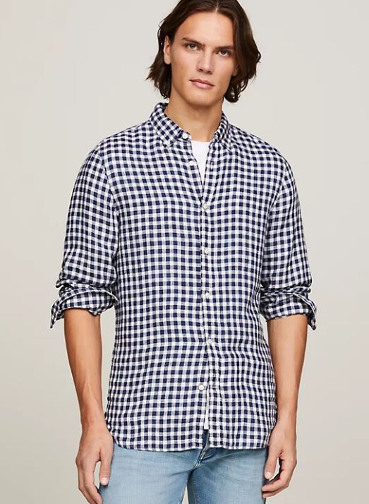 CAMISA TOMMY HILFIGER LINEN GINGHAM HOMBRE - Image 3