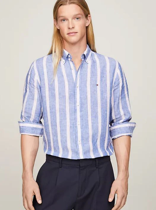 CAMISA TOMMY HILFIGER LINEN TRIPLE HOMBRE