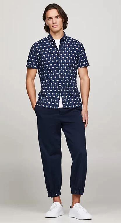 CAMISA TOMMY HILFIGER MINI PALM PRINT HOMBRE - Image 2