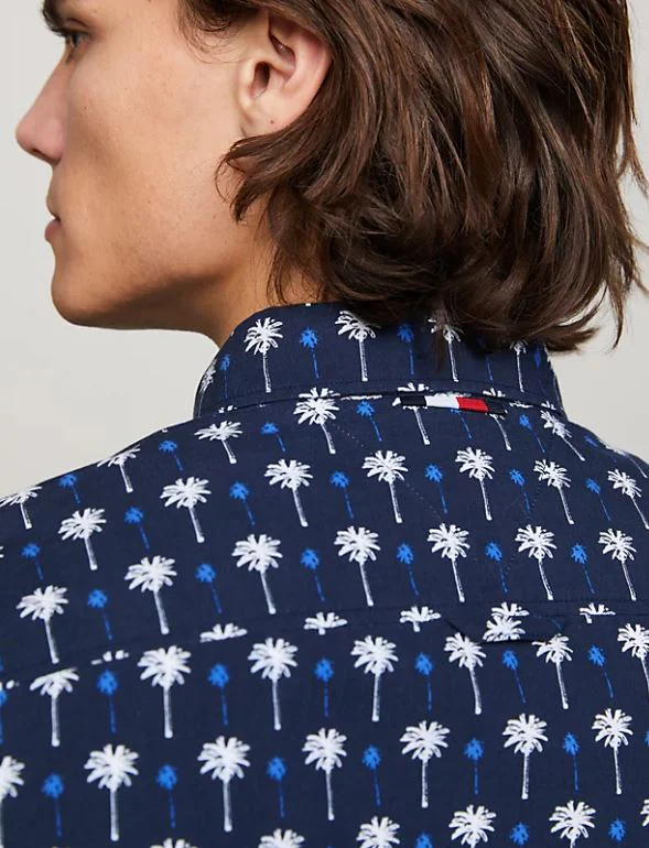 CAMISA TOMMY HILFIGER MINI PALM PRINT HOMBRE - Image 3