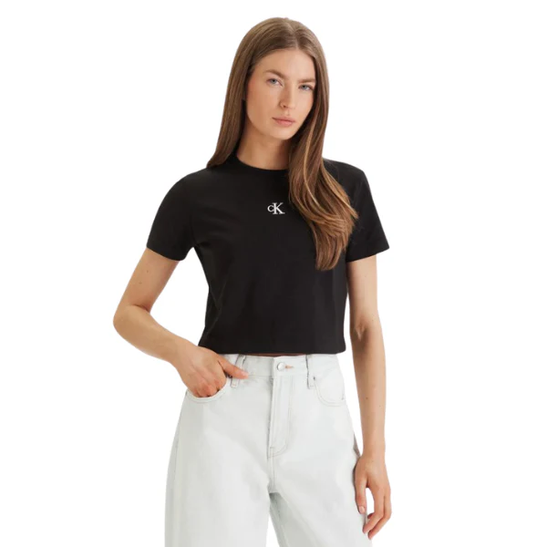 CAMISETA CALVIN KLEIN LOGO CROPPED MUJER