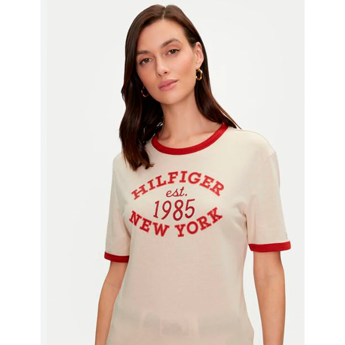 CAMISETA TOMMY HILFIGER  VARSITY RINGER MUJER - Image 2