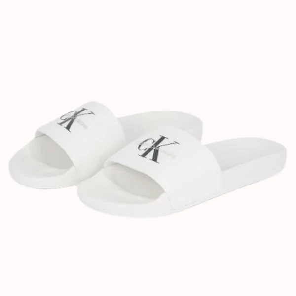 CHANCLA CALVIN KLEIN SLIDE MONOGRAM MUJER