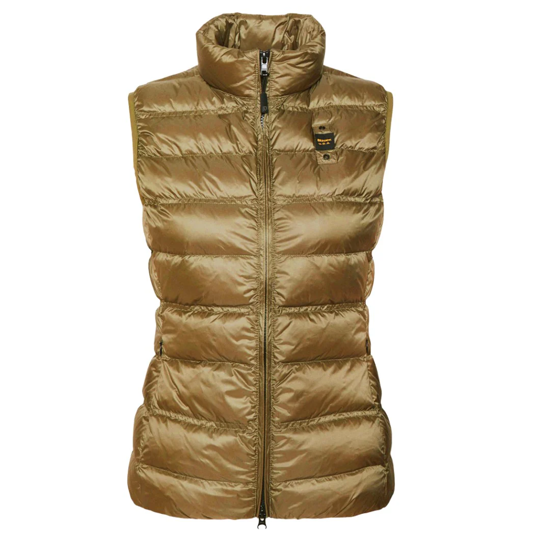 CHAQUETA BLAUER SIN MANGAS PLUMAS  MUJER