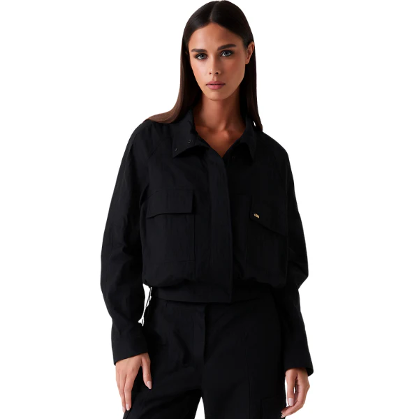 CHAQUETA GUESS SILVY HIGH NECK ZIP MUJER