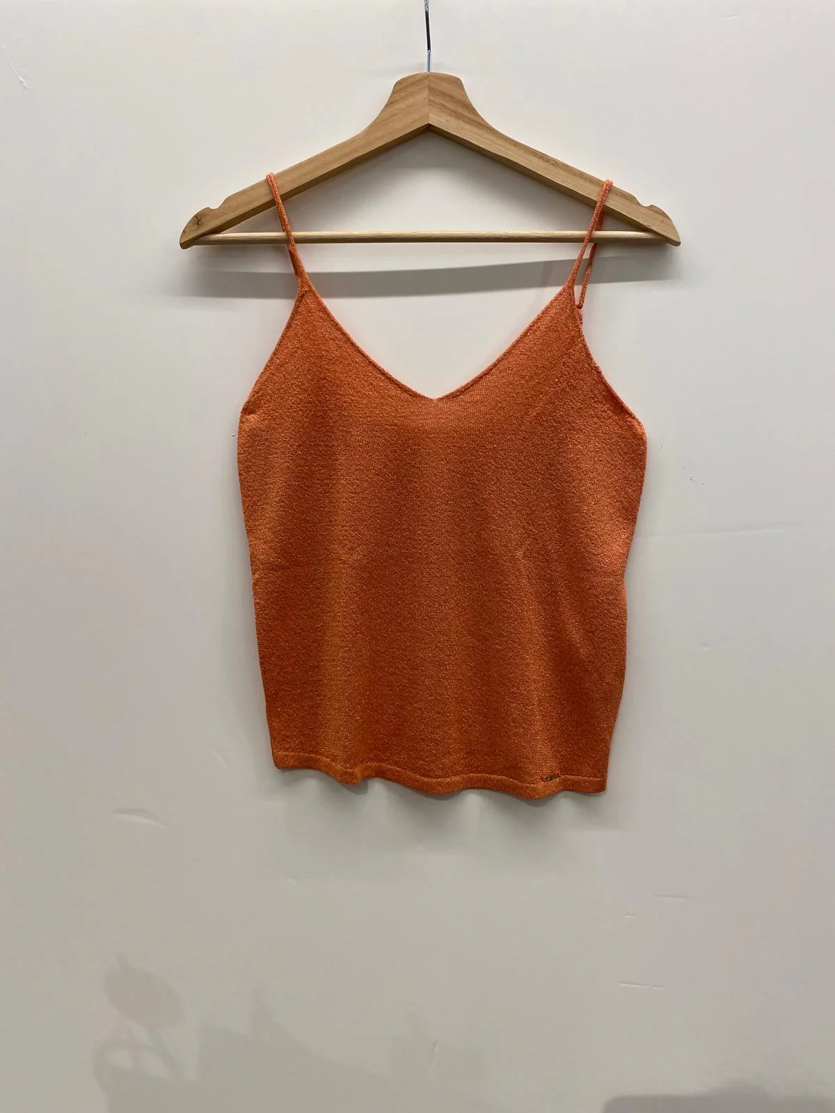 TOP AGGEL LUREX BASIC CROPPED MUJER