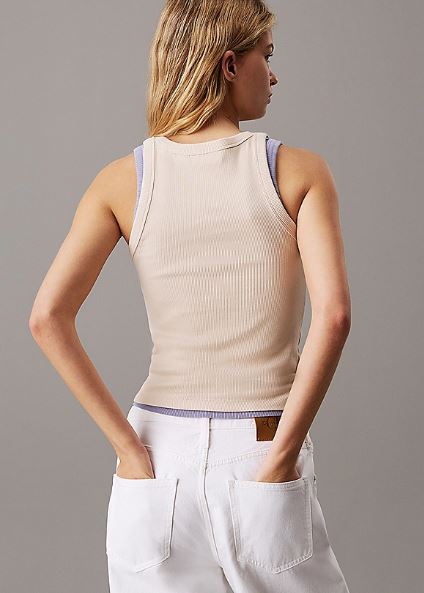 TOP CALVIN KLEIN VARSITY RIB TANK MUJER - Image 2