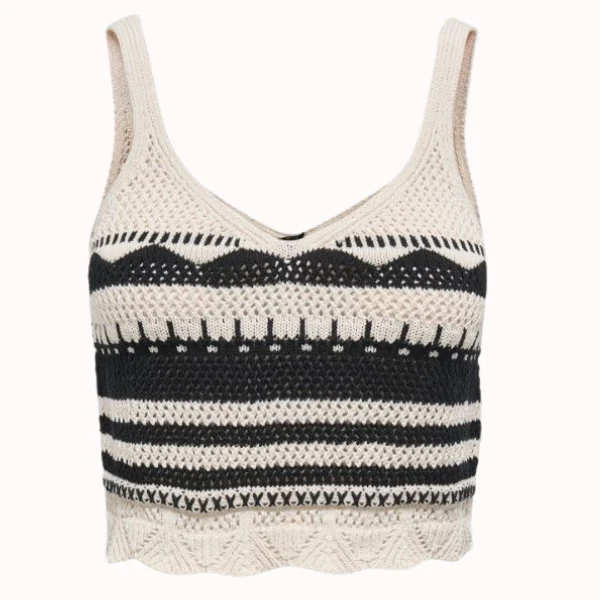 TOP ONLY ONLMERIDA CROP V-NECK MUJER - Image 3