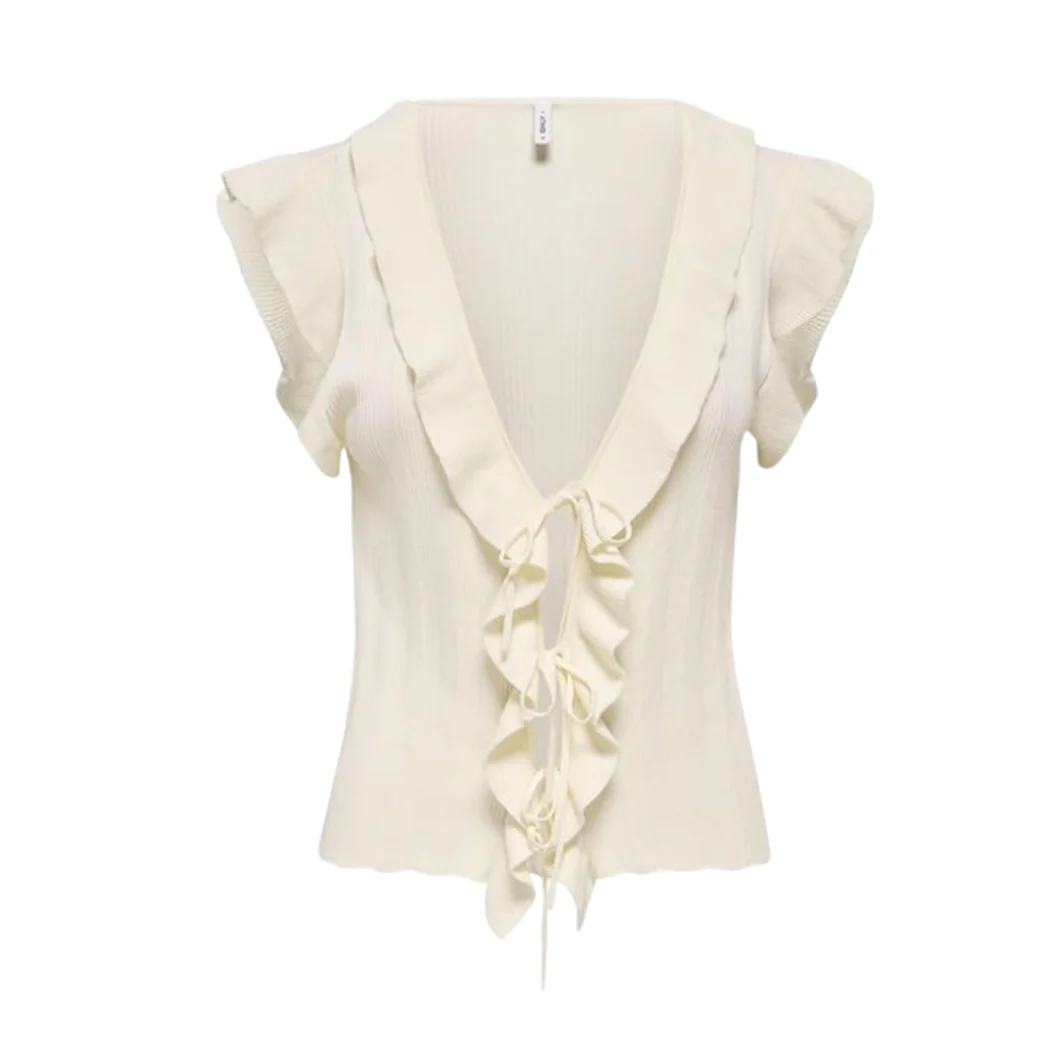 TOP ONLY ONLNELLY SL V-NECK STRING MUJER