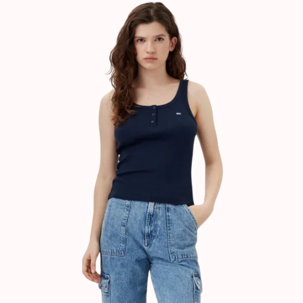 TOP TOMMY JEANS SLIM BUTTON MUJER