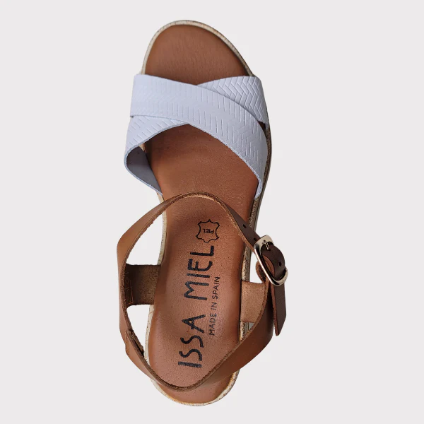 ZAPATO ISSA MIEL CUÑA MEDIA PIEL MUJER - Image 3