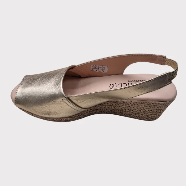 ZAPATO ISSA MIEL CUÑA PIEL MUJER - Image 2