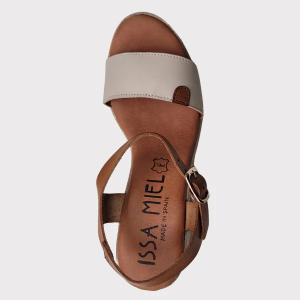 ZAPATO ISSA MIEL TACON YUTE PIEL MUJER - Image 3